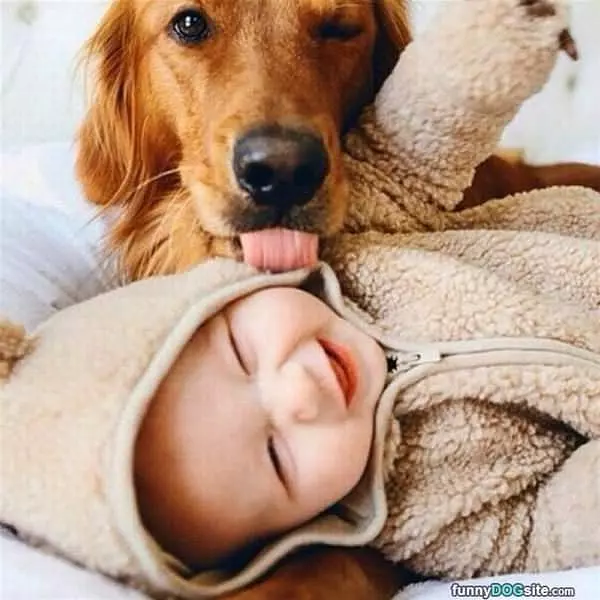 Giving The Baby Some Kisses